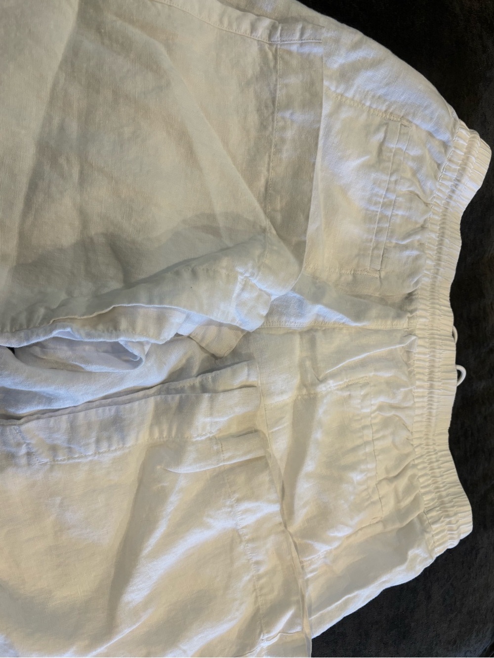 Athleta White Linen-Blend Wide Leg Pants - Picture 8 of 8